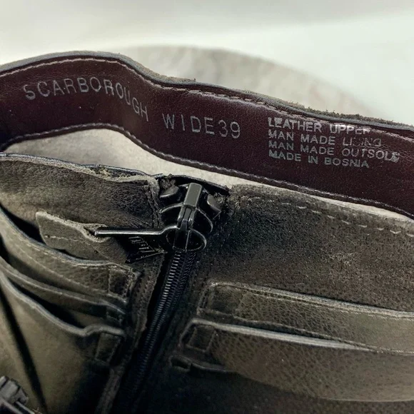 NWOT Miz Mooz Scarborough Multi Strap Olive/Brown Booties 39 Wide Moto Edgy Boho - Picture 11 of 16